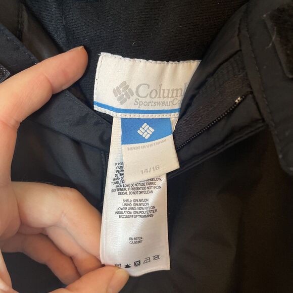 Columbia Snow Pants Youth 14/16 Black Insulated Omni-Shield Ski Snowboard - Picture 4 of 7